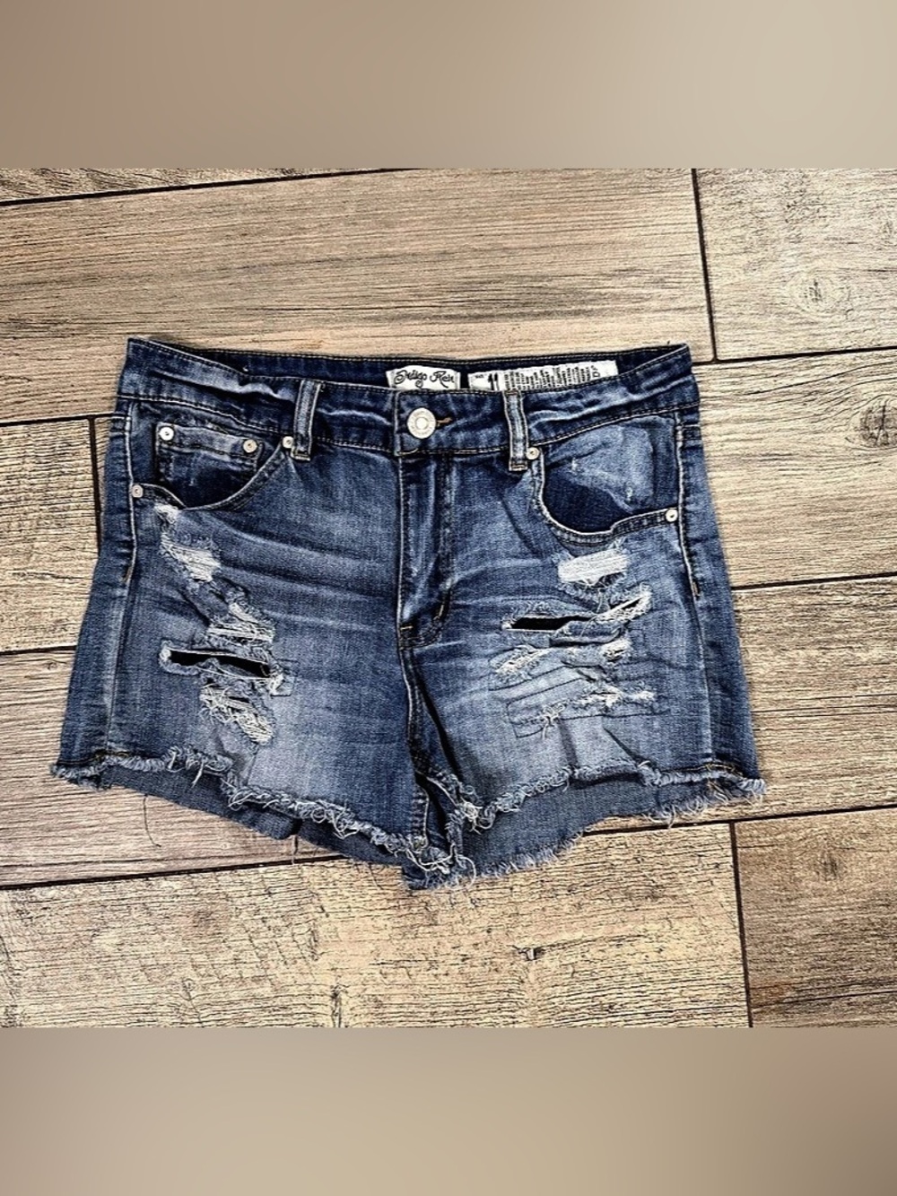 Indigo Rein Distressed Denim Jean Shorts